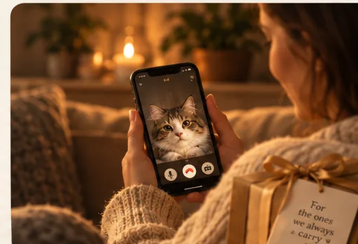 Concept image of a personalised pet companion as a gift